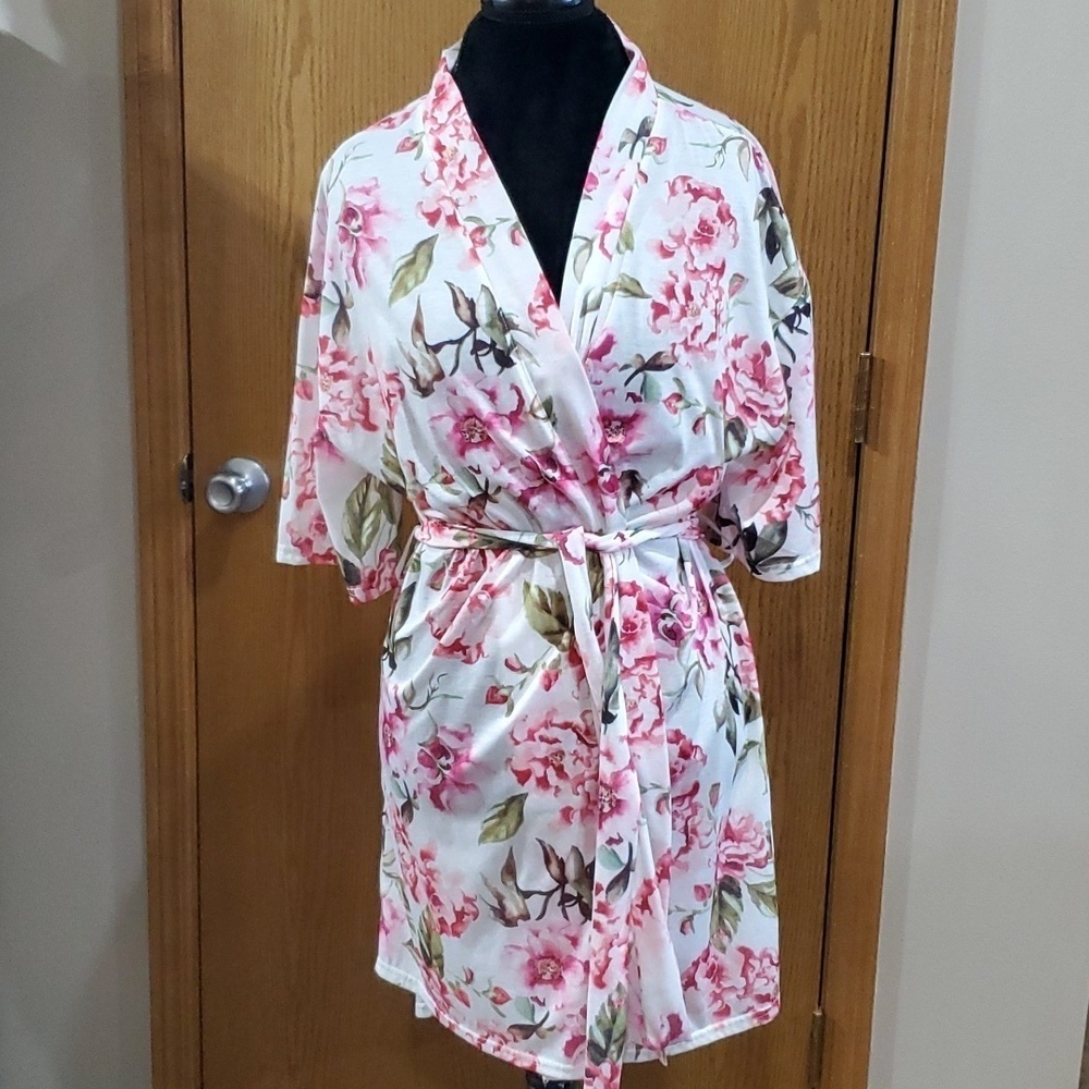 Show me your mumu floral wrap tie robe kimono OS